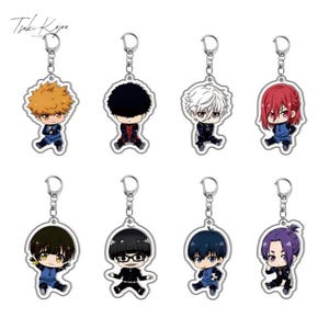 Blue Lock Keychain Set | Anime Chibi Acrylic Keychains | Isagi, Bachira, Nagi, Rin & More | Anime Bag Charm Gift for Fans