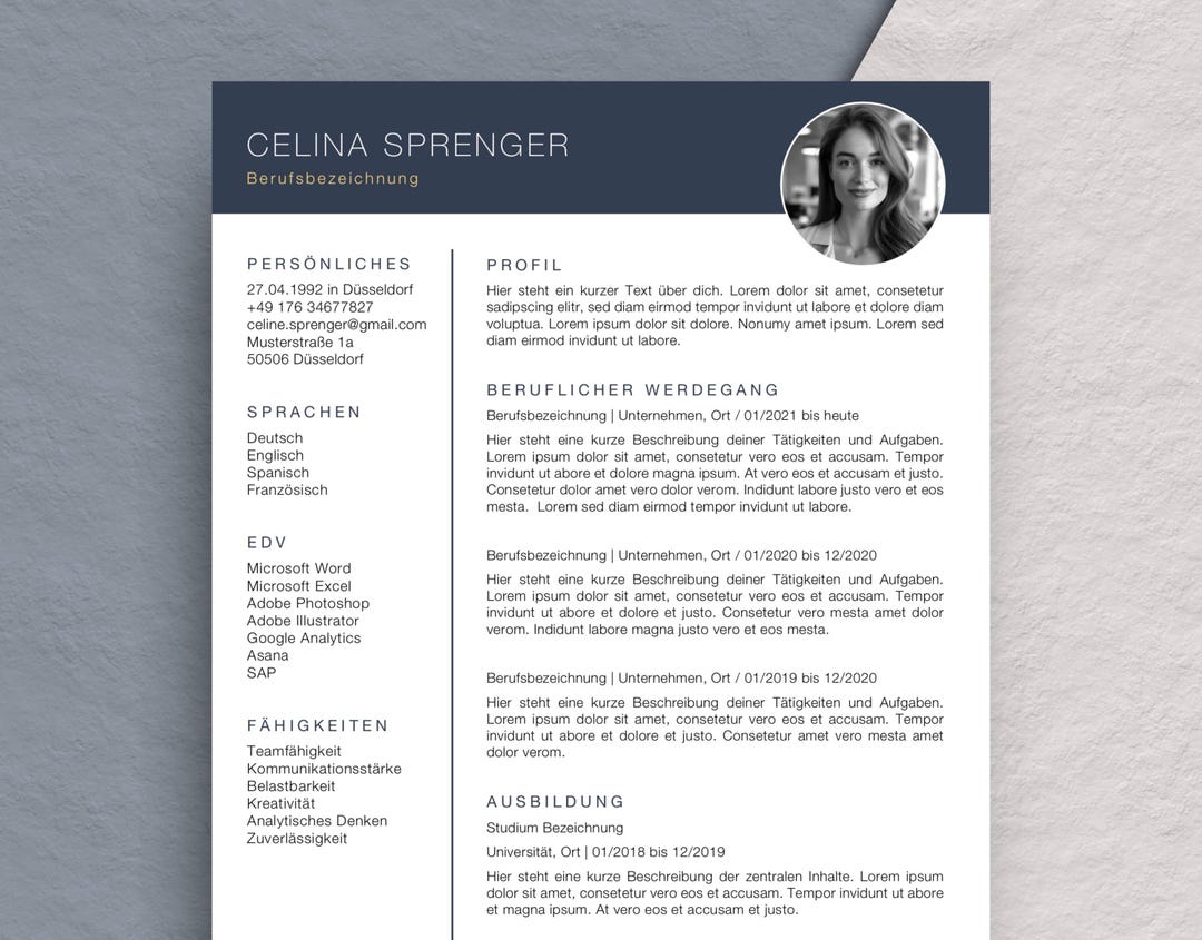 Professional Application Template CV Cover Letter CV Motivation Letter ...