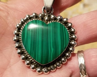 Malachite Heart pendant