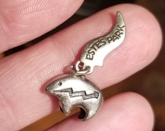 Vintage Rams Head Charm Estes Park Colorado Animal Jewelry for Charm Bracelets Sterling Silver Ram Head Charm or Pendant