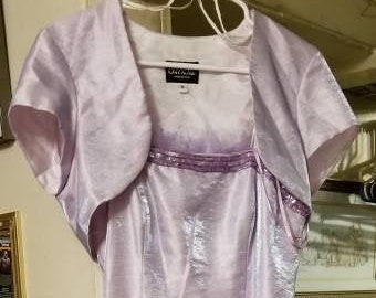 Light purple prom dress and jacket cover