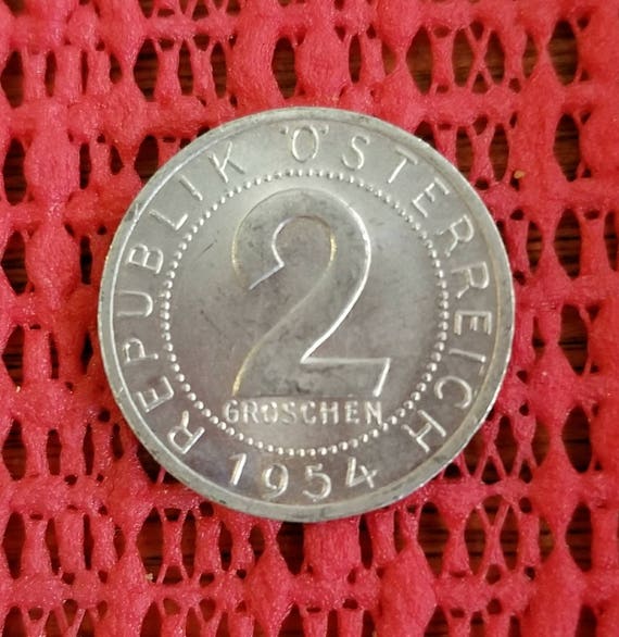 1965 Austria 2 groschen coin eagle