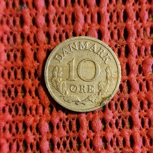 Denmark 10 ore crown coin 1970
