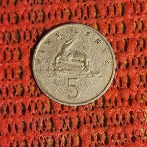 Jamaica 5 cents 1969 alligator coin