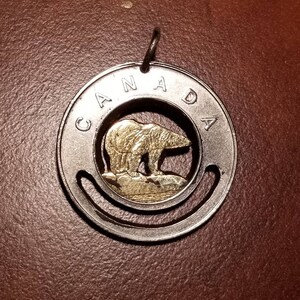 Canada 2 dollar Polar bear coin pendant