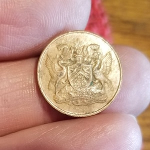 Trinidad and Tobago ornate coin 1966