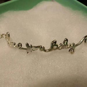 Handwritten customizable Sterling Bracelet