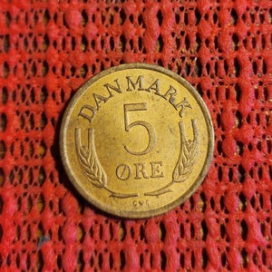 Denmark 5 ore 1964 crown coin