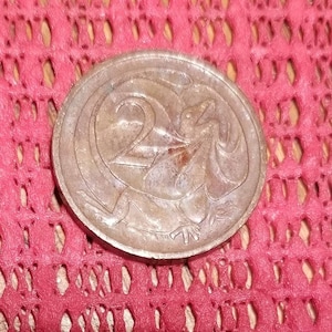 Australia 2 cents lizard coin