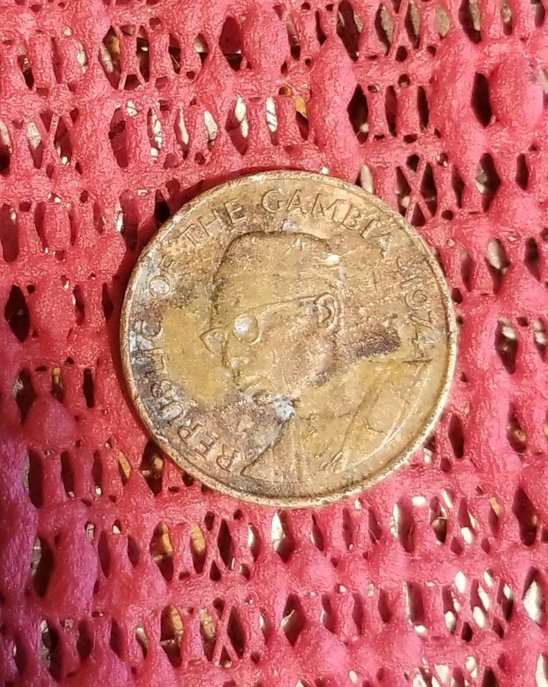 Gambia peanut 1 cent coin