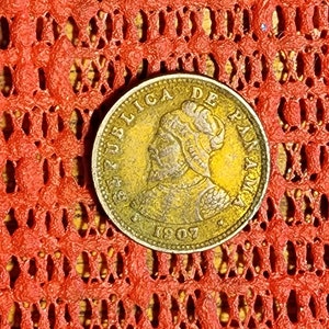 Panama I cent coin 1907