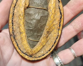 Rattlesnake and arrowhead handmade belt buckle