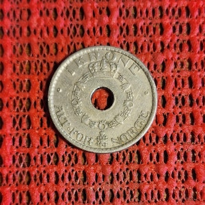 Norway 1 krone crown coin