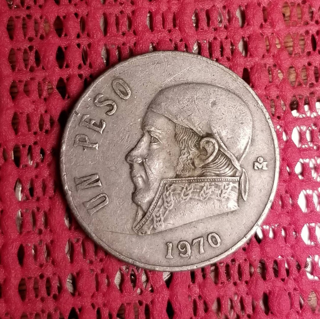Mexico One Peso 1970 Coin Etsy