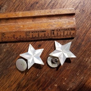 Mother of pearl star vintage cuff links