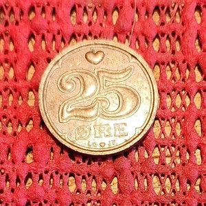 Denmark 25 ore crown coin 1997