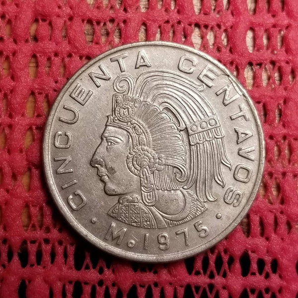 Mexico 50 centavos eagle coin 1975