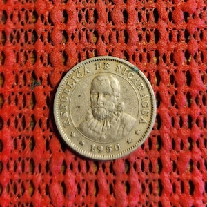 Republic of Nicaragua 10 centavos mountain coin