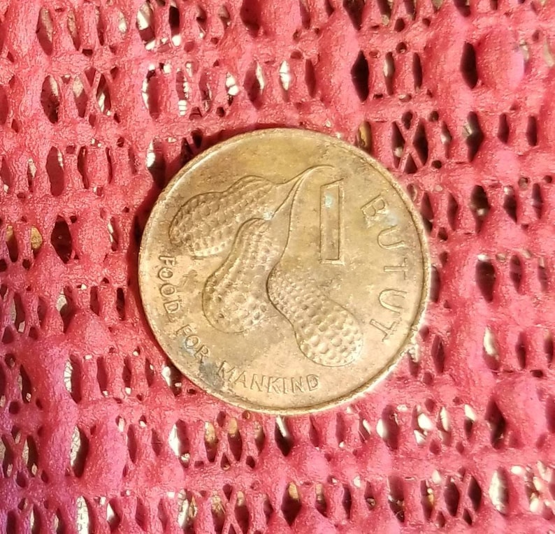 Gambia peanut 1 cent coin