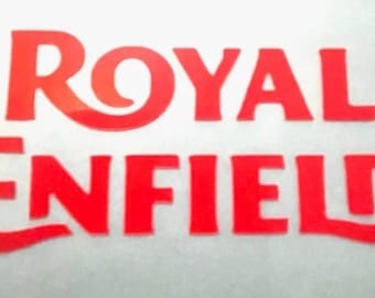 ロイヤルエンフィールドのロゴ入りビニール製デカール（自己粘着式、複数サイズ、カラー展開）