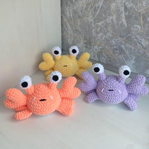 Crochet Crab Plush Toy: Handmade Amigurumi Sea Animal
