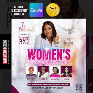 Editable Church Flyer Template: Canva Design for Revival, Prayer (Instant Download)