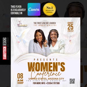 Editable Church Flyer Template: Revival, Prayer Meeting, Conference (Digital Download)