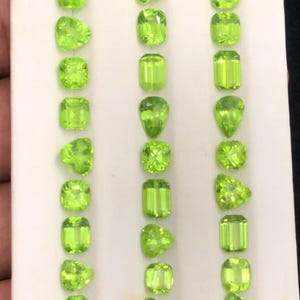 Natural Apple Green Peridot 83 Carats | Faceted Loose Gemstone from Supat Mine Pakistan | August Birthstone | Jewelry Making