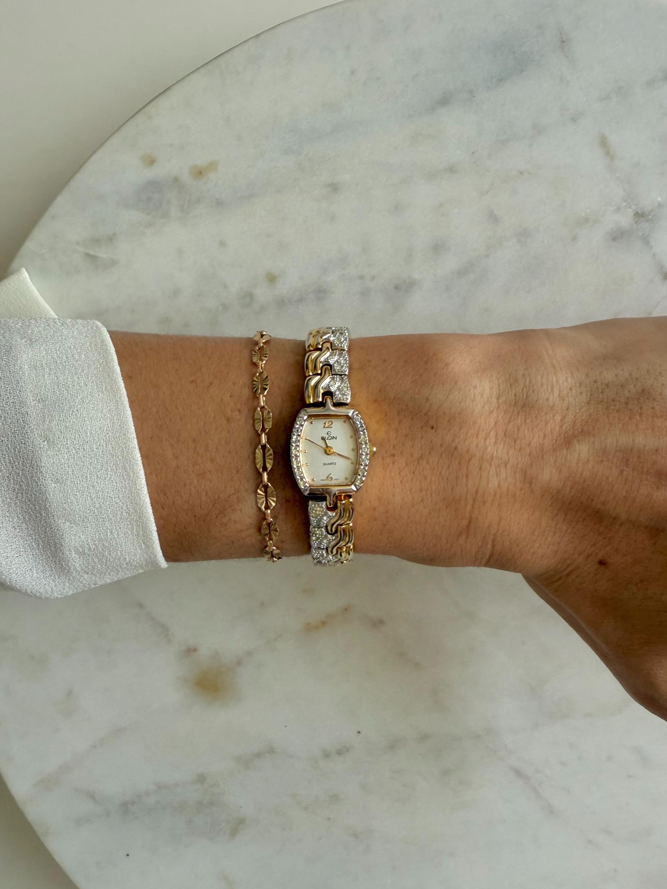 Cassant Vintage Quartz Bracelet Cuff Rhinestone Dress Watch Vintage Watch Rhinestone - Etsy main image 2