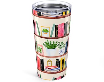 Vaso de biblioteca: regalo de acero inoxidable con aislamiento para amantes de los libros
