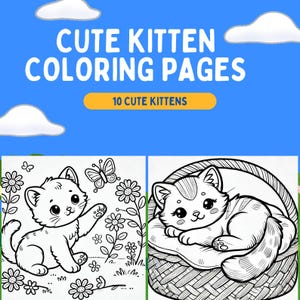 Cute Kittens Coloring Pages – 10 Printable Designs for Cat Lovers