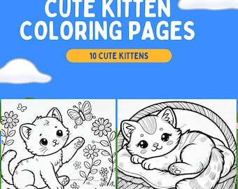 Cute Kittens Coloring Pages – 10 Printable Designs for Cat Lovers