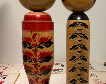 Reserved – Set of 2 Vintage Japanese Kokeshi – 60 cm