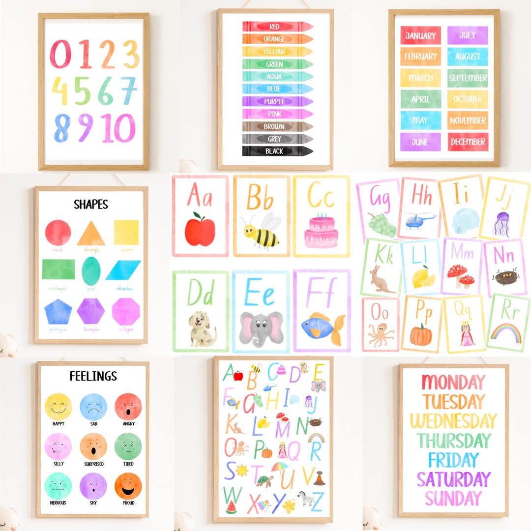 Educational Bundle | Massive Savings |preschool Learning | Wall Art ...