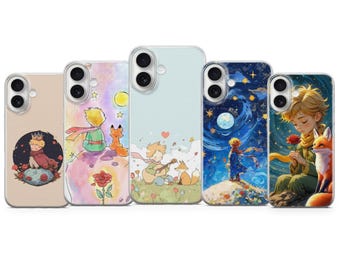 Funda con diseño de El Principito para iPhone 17 Pro Max, 16, 15 Plus, 14, 13, 12, XR y Samsung S25, S24, A56, A55, Pixel 10, 9 Pro