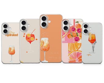 Sunset Orange Aesthetic Phone Case for iPhone 17 Pro Max, 16, 15 Plus, 14, 13, 12, XR & Samsung S25, S24, A56, A55, Pixel 10, 9 Pro