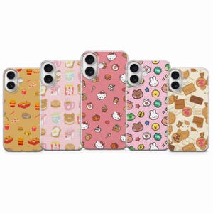 Kawaii Snack Squad Phone Case, 3D Lens Cover, for iPhone 17 Pro Max, 16e, 15, 14, 12 Samsung S25 Ultra, S24 FE, A56, Pixel 10 XL,9a,8,7,6
