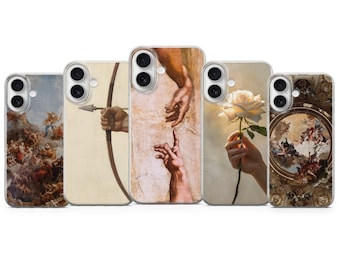 Funda de teléfono con estética renacentista para iPhone 17 Pro Max, 16, 15 Plus, 14, 13, 12, XR y Samsung S25, S24, A56, A55, Pixel 10, 9 Pro