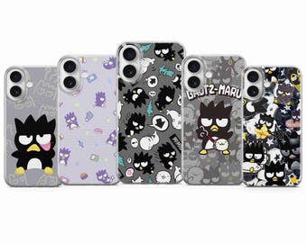 Cool Badz-Maru case Kawaii Kitty Cartoon Cover for iPhone 17 Pro Max, 16e, 15, 14, 12 & Samsung S25 Ultra, S24 FE, A56, Pixel 10 XL, 9a,8