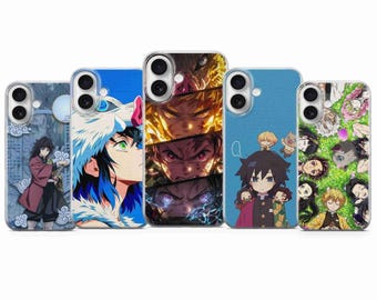 Demon Slayer Inspired Phone Case, Anime Cover for iPhone 17 Pro Max, 16e, 15, 14, 12 & Samsung S25 Ultra, S24 FE, A56, Pixel 10 XL, 9a, 8