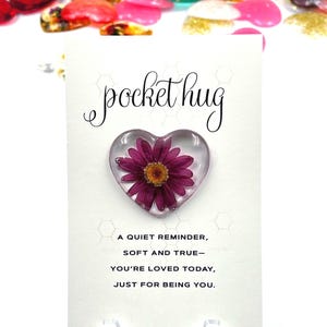 Friendship & Gratitude Pocket Hug — Personalized Resin Heart  • Free Gift Box + Stand + Shipping