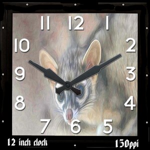Small Animals Clock Face Art circles/squares variety of sizes (digital download) Saguaro Graphics