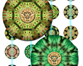 Mandala Cabochon Rolling Hills Kaleidoscopes Art  Instant Download Digital Art Saguaro Graphics