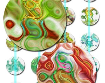 Rolling Hills Bubbles Art  Instant Download Digital Art Saguaro Graphics