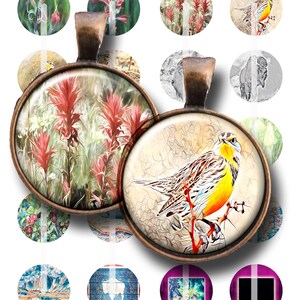 Arte abstracto del estado de Wyoming (EE. UU.): círculo/cuadrado de 3,8 a 2,5 cm. Descargas digitales instantáneas, hojas de collage, arte imprimible de Saguaro Graphics.