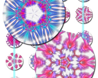 Mandala Cabochon Auroras Kaleidoscopes Art  Instant Download Digital Art Saguaro Graphics