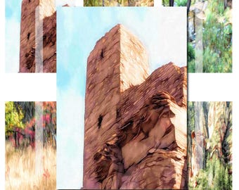Arizona State Parks - Art for ACEO cards (Digital Downloads) Saguaro Graphics