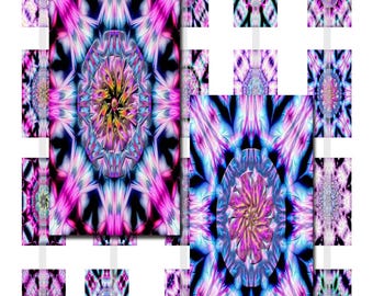 Purple-Pink Kaleidoscopes Art  Instant Download Digital Art Saguaro Graphics