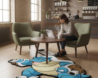 Hand Tufted Rug dinosaur shape Design For living Room Custom Size Available