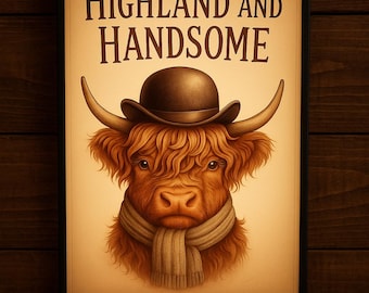 Highland Cow LED Night Light – Farmhouse Accent Lamp